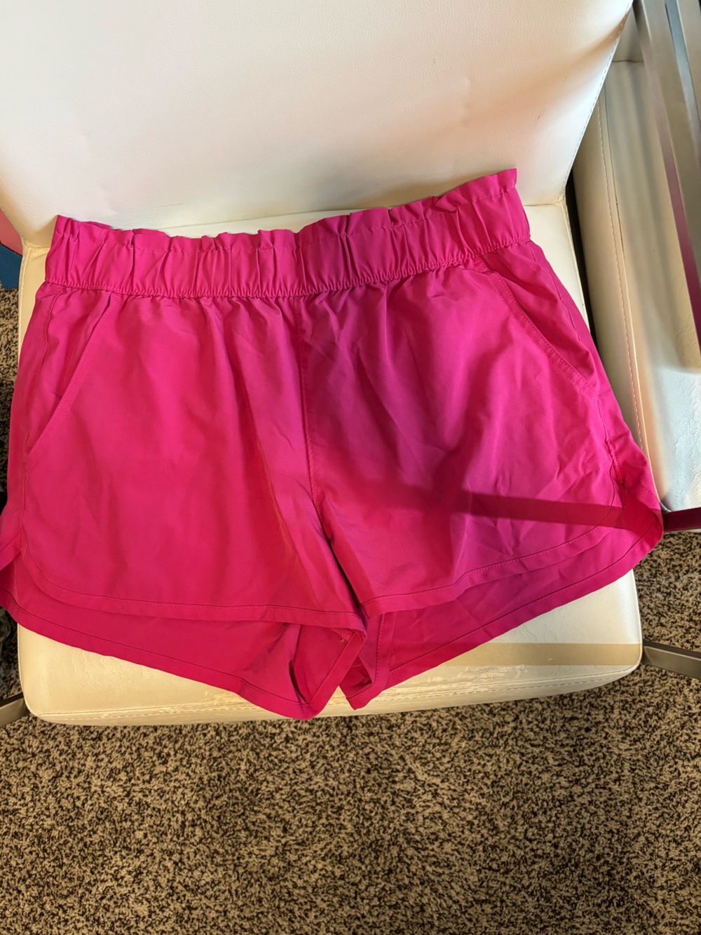 Vanilla Star Hot Pink Athletic Shorts with Elastic Waist